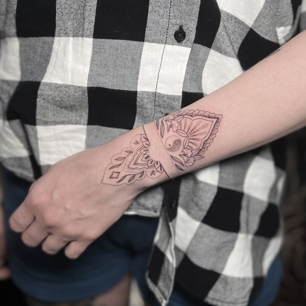 permanent tattoo on a wrist