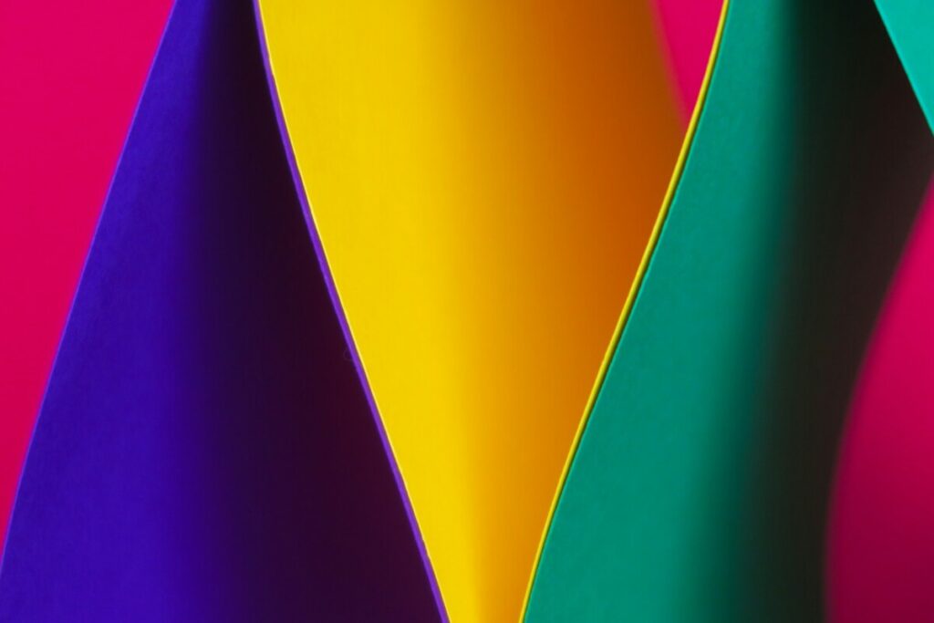 color gradient consist of red, purple, yellow, green